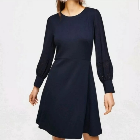 loft navy blue dress